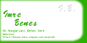 imre benes business card